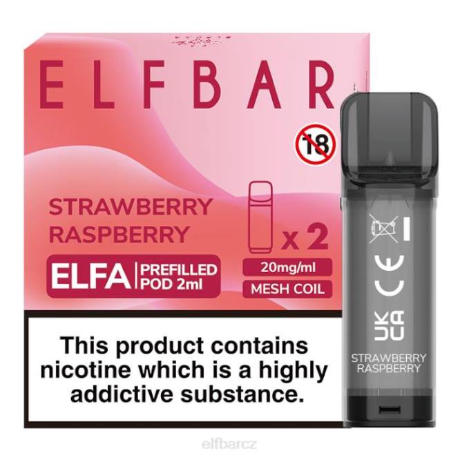 elfbar elfa předplněný pod - 2 ml - 20 mg (2 balení) 8442112 jahoda malina