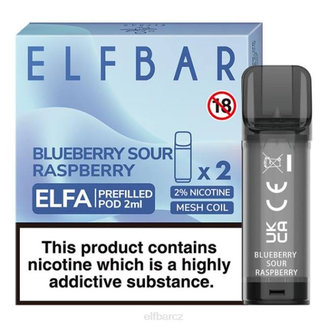 elfbar elfa předplněný pod - 2 ml - 20 mg (2 balení) 8442114 borůvka kyselá malina