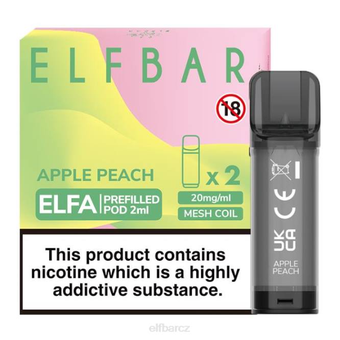 elfbar elfa předplněný pod - 2 ml - 20 mg (2 balení) 8442116 jablko broskev