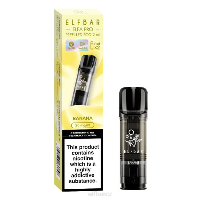 elfbar elfa pro předplněné tobolky - 20 mg - 2 ks 844278 banán