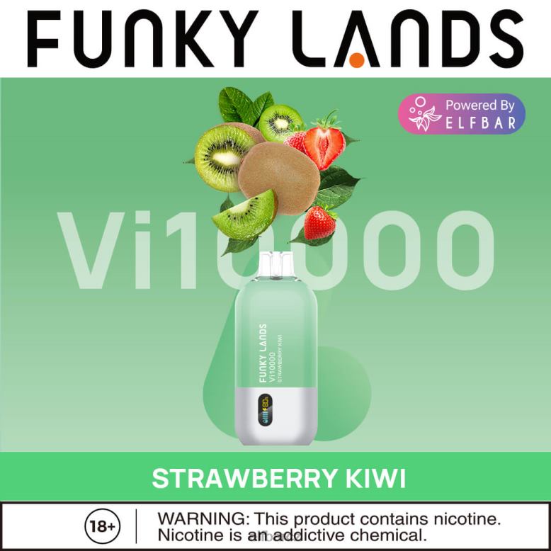 ELFBAR funky lands jednorázové vape vi10000 potáhnutí jahodové kiwi 60FDZ161