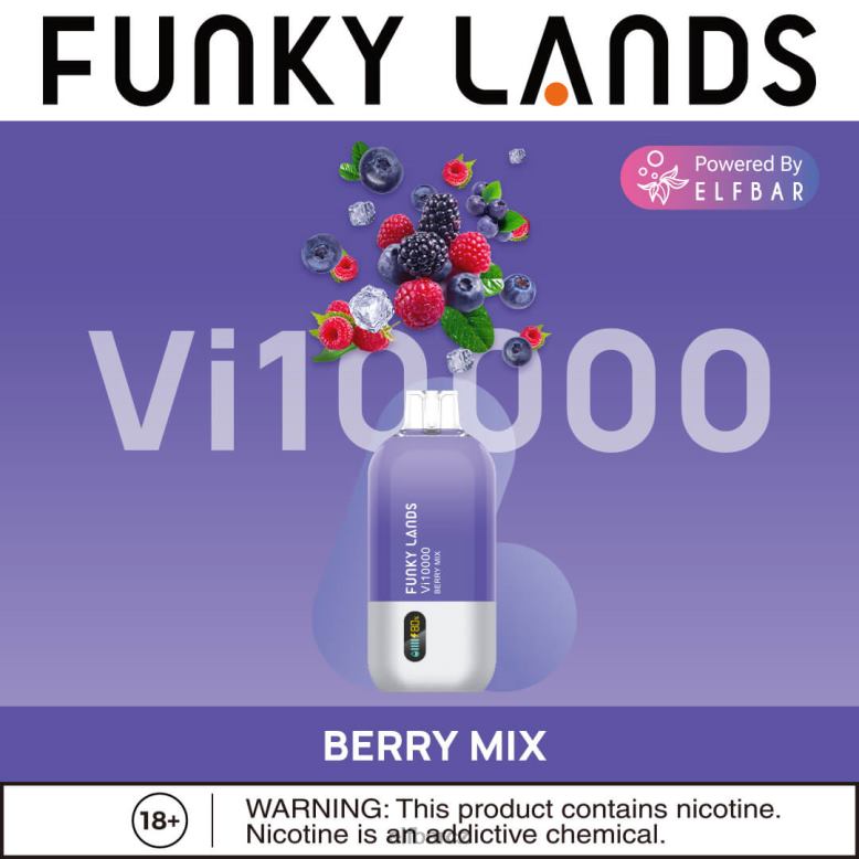 ELFBAR funky lands jednorázové vape vi10000 potáhnutí směs bobulí 60FDZ159