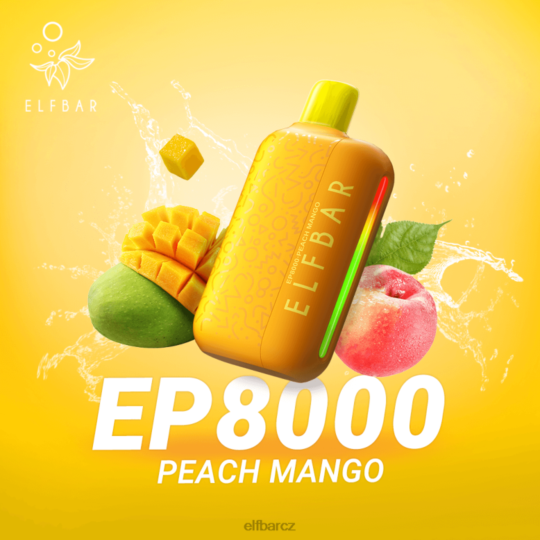 ELFBAR jednorázové vapky nové ep8000 potahy broskev mango 60FDZ74
