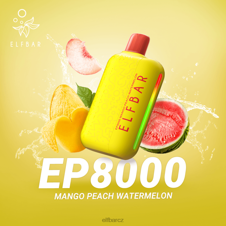 ELFBAR jednorázové vapky nové ep8000 potahy mango broskev meloun 60FDZ71