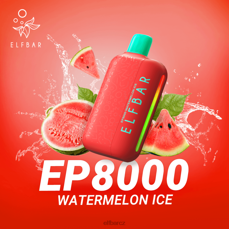 ELFBAR jednorázové vapky nové ep8000 potahy melounový led 60FDZ62